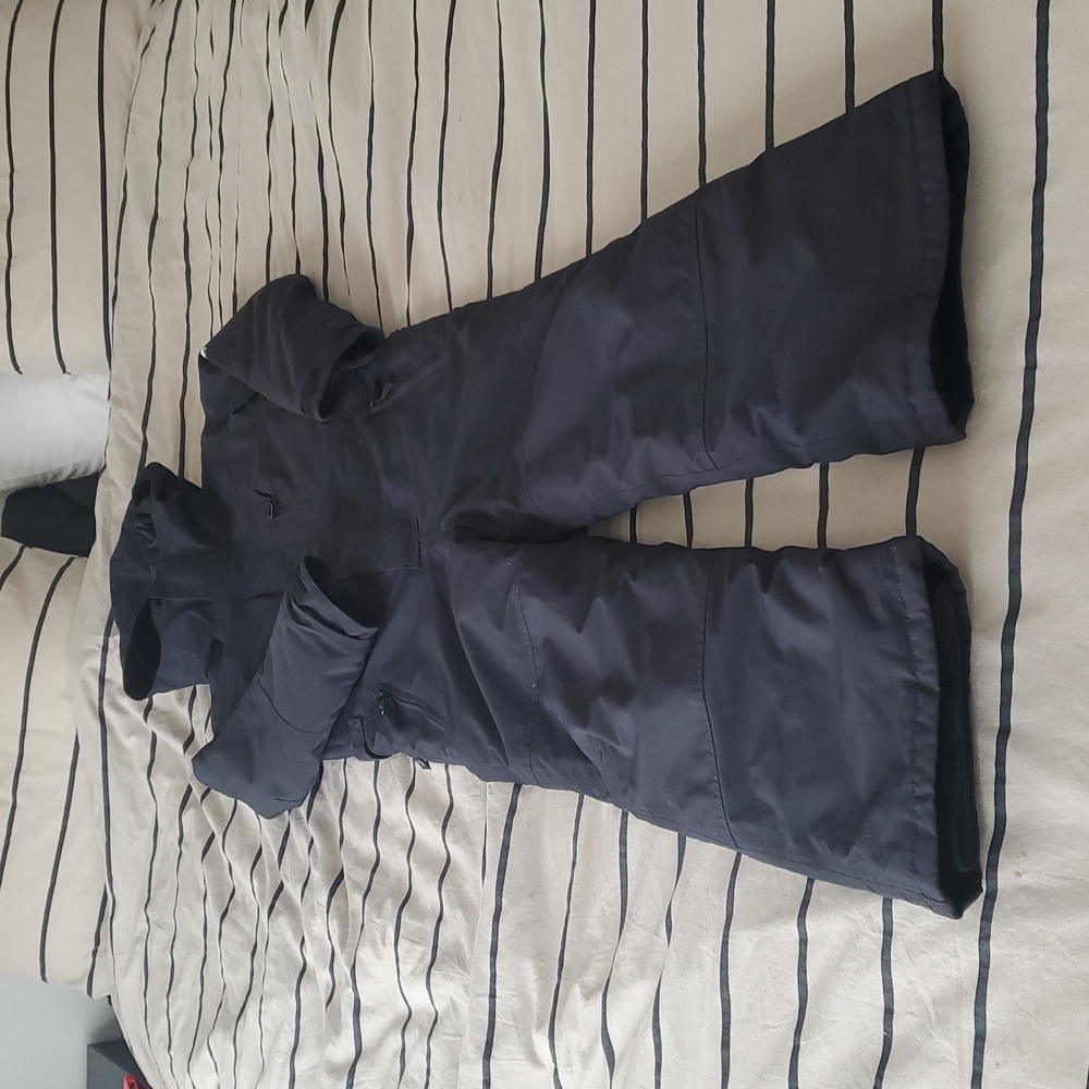 Kids Black Ski Overalls - Picture 6 of 7